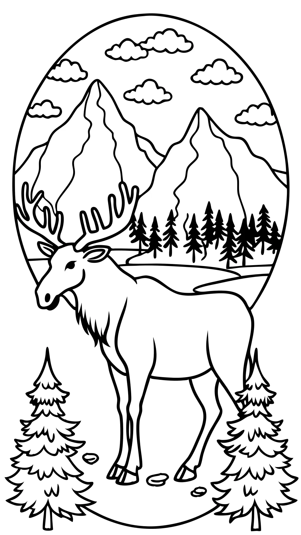 moose coloring pages